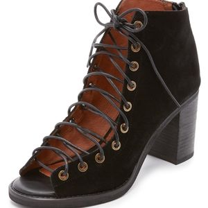 Jeffrey Campbell Cors Lace Up Open Toe Booties